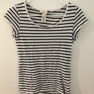 Striped H&M fitted short-sleeve shirt